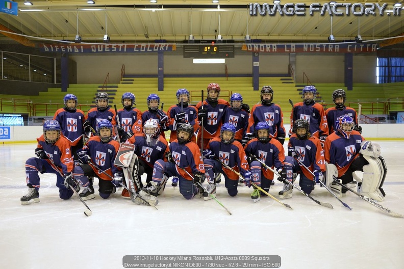 2013-11-10 Hockey Milano Rossoblu U12-Aosta 0089 Squadra.jpg